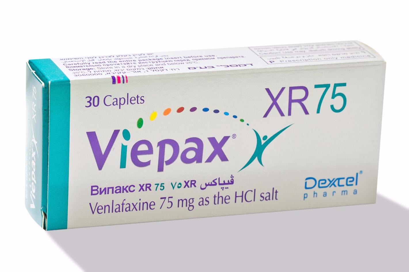 Viepax XR (Віепакс XR) 75 mg 30 caplets - Не вказано